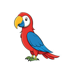 cartoon parrot vector template illustration