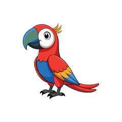 cartoon parrot vector template illustration