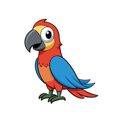 cartoon parrot vector template illustration