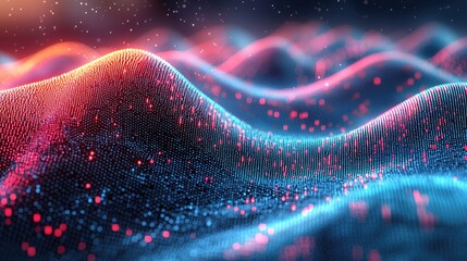 Abstract blue purple neon growing financial graph chart background