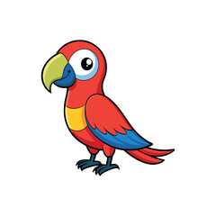 cartoon parrot vector template illustration