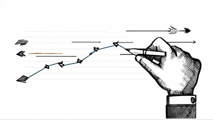 Hand Drawn Arrows and Markings for Abstract Design