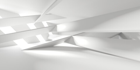 White elegant empty space.  White wall room background. Abstract interior