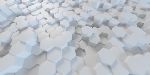 Random shifted white honeycomb hexagon background
