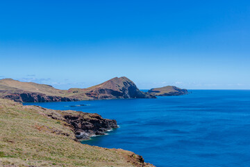 Naklejka premium Landscape around Canical viewpoint on Madeira island