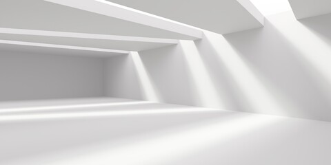 Abstract light corridor interior. Futuristic architecture background