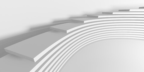 Obraz premium Abstract light corridor interior. Futuristic architecture background