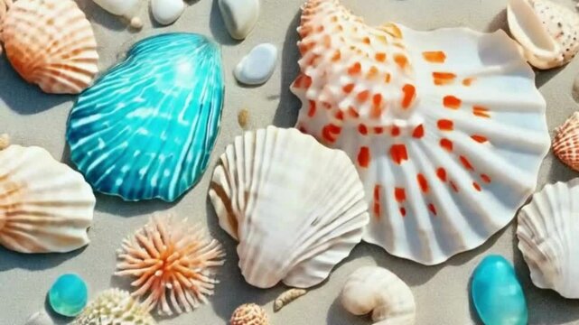 shells on the beach