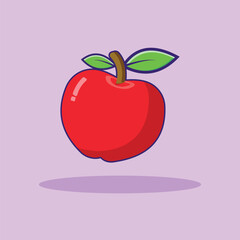Apple Fruit Icon Illustration fruit Object Icon Flat Isolated
