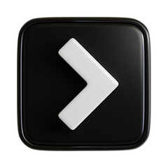 3D Icon of Chevron Right Symbol for User Interface Design. 3D Rendering