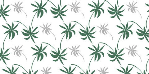 Seamless pattern, leaves, abstract flowers, ornament, texture, contours