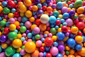 many Colorful of Circle Ball for kids zone