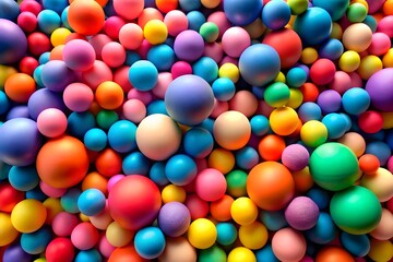 Fototapeta premium many Colorful of Circle Ball for kids zone