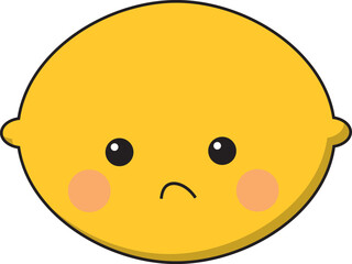 Fototapeta premium Cute orange saying word for sticker