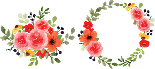 pink orange flower.eps