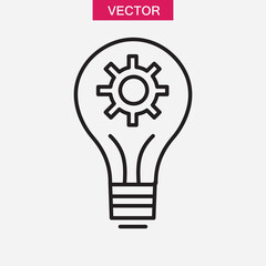 Innovation icon vector, bulb innovation logo linear illustration for web and app on white background..eps