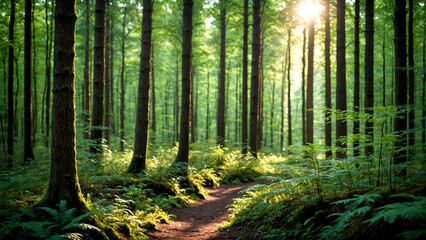 Fototapeta premium forest in the morning