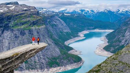 A Breathtaking View of the Norwegian Fjord, Trolltunga, Norway,