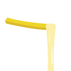 French fry. Mozzarella cheese. cheese stretch. Cheese on white background.