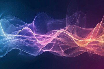 Obraz premium Music sound abstract waves banner background,generative ai