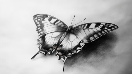 A sketch butterfly drawing