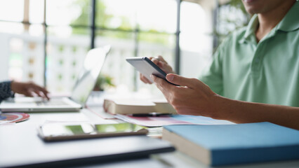 Business People Meeting Design Ideas professional investor working new start up project. business workers working discussing together planning in office.