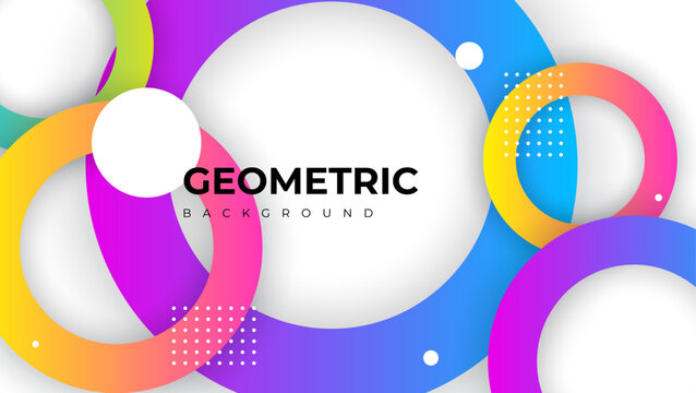 colorful geometric abstract background with circles