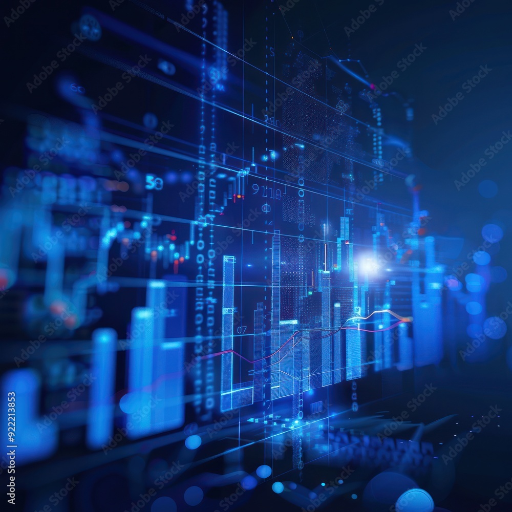 Aufkleber abstract digital data visualization