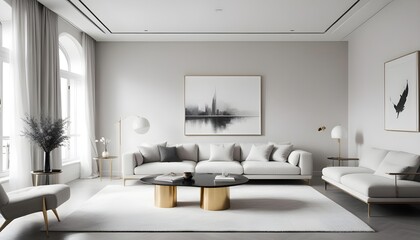 Photo interior modern design room 3d illustration