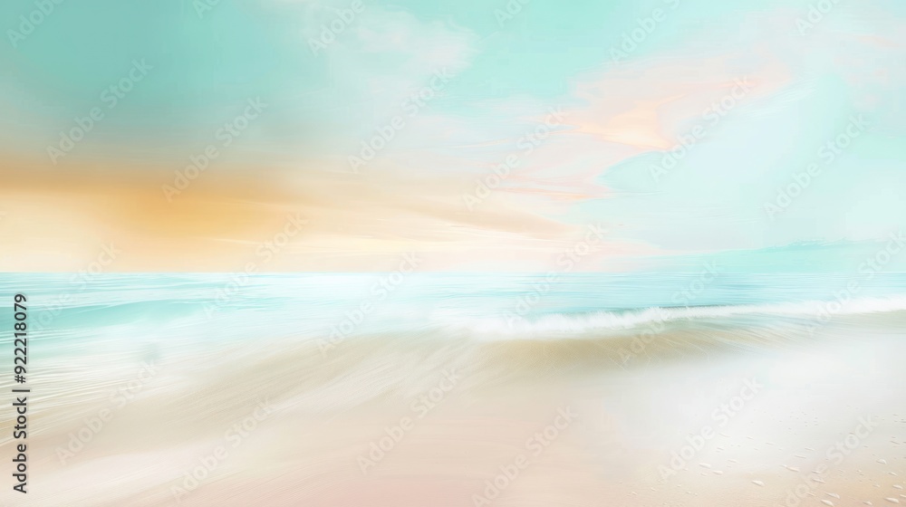 Wall mural Serene Seascape with Blurred Horizon