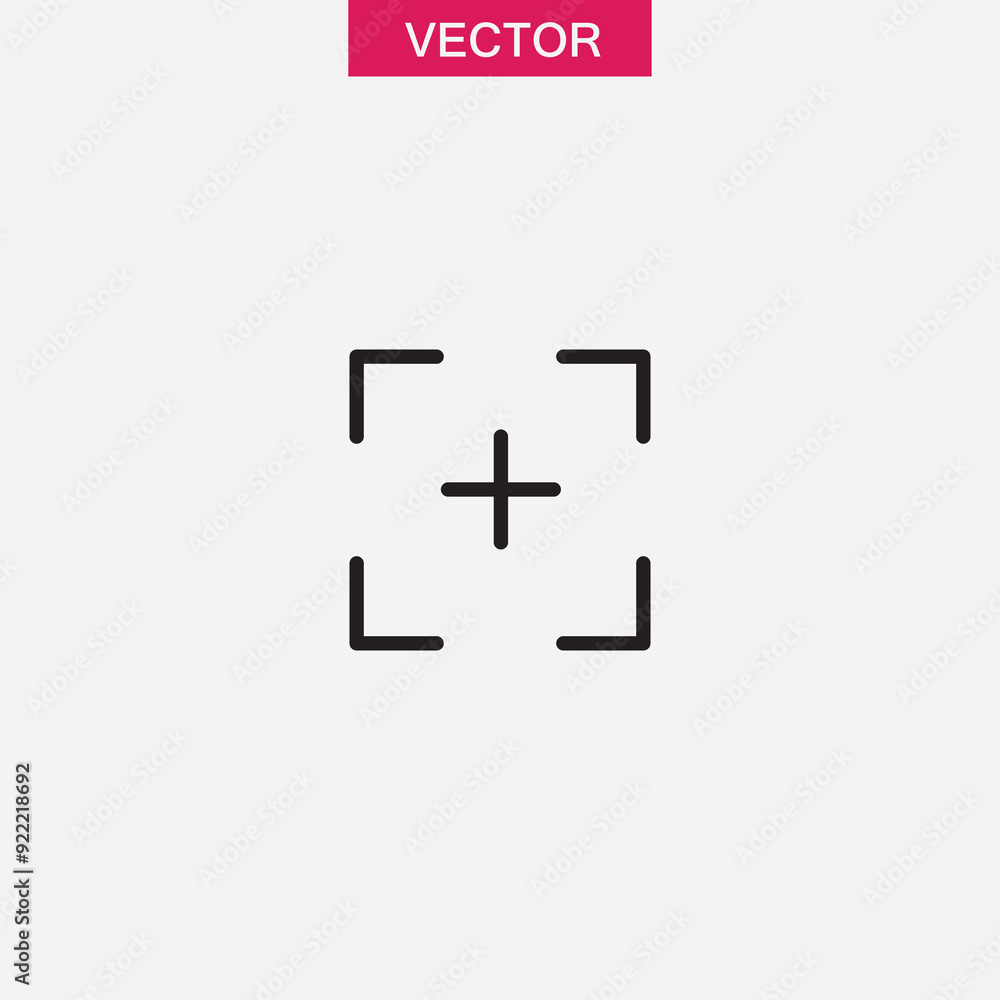 Poster focus icon vector, vector graphic simple illustration for web and app on white background..eps