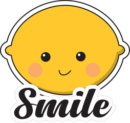 Cute orange saying word for sticker
