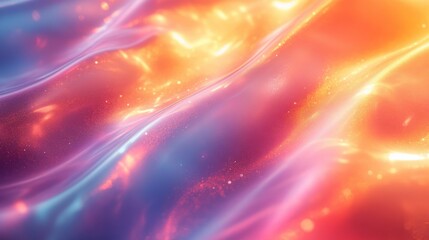 Fototapeta premium Luminous Abstract Waves A Cosmic Infusion of Color