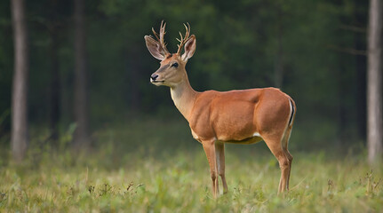 Fototapeta premium deer in the forest. Genrative.ai 