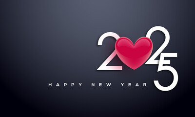 2025 Happy New Year Greeting Card Background