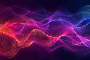 Obraz premium Music sound abstract waves banner background ,generative ai