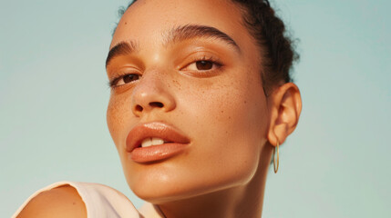 portrait of a woman, fashion, editorial, skincare