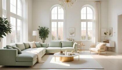 Fototapeta premium Photo interior modern design room 3d illustration