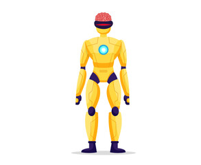 Robot concept illustration. Robot technology professional, vector illustration template design