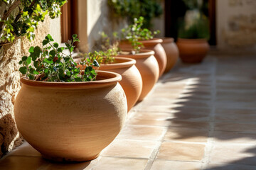 pots and flowers