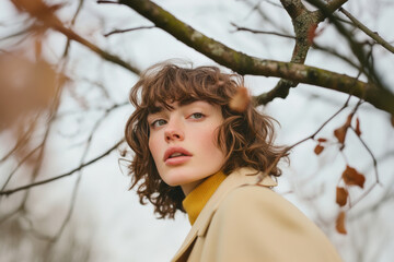 woman in the autumn park