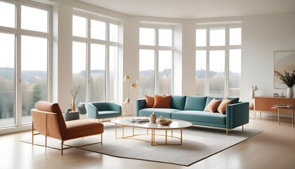Photo interior modern design room 3d illustration