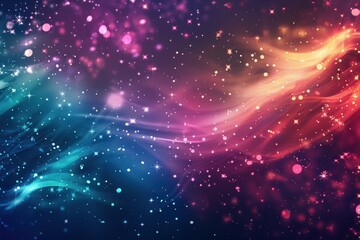 Fototapeta premium Abstract Christmas background with sparkling lights, festive colors, and textures.