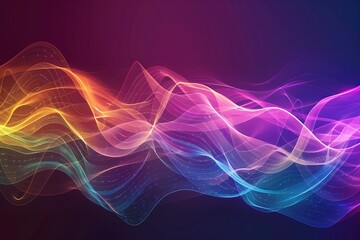Music sound abstract waves banner background ,generative ai