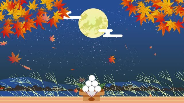 秋のお月見素材
