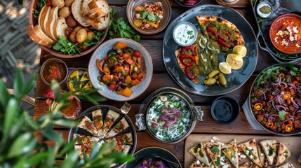 Fototapeta premium A variety of Thai food on the table