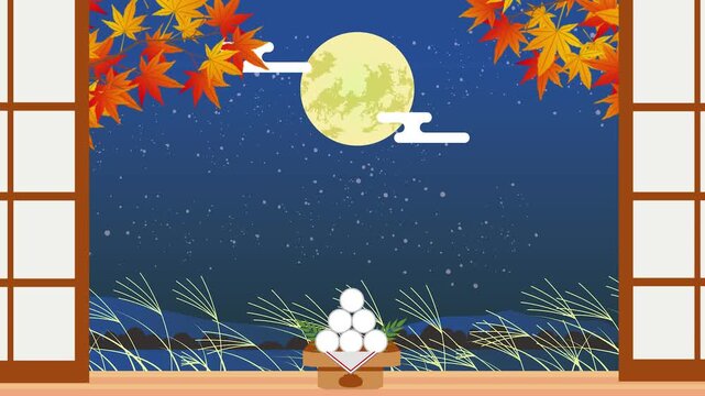 秋のお月見素材
