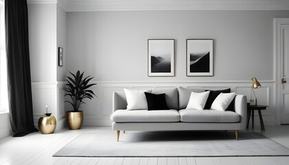 Photo interior modern design room 3d illustration