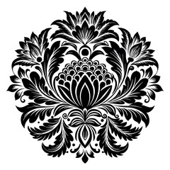 black and white floral pattern, abstract floral background, floral pattern, 