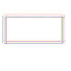 Rectangle line marking Illustration Doodle that can be use for social media, sticker, wallpaper, etc | Marker rectangle with aesthetic colors	 